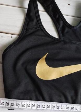 Топ nike pro classic swoosh gold bra6 фото