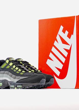 Чоловічі кросівки nike air max 95 black grey green⚡️6 фото