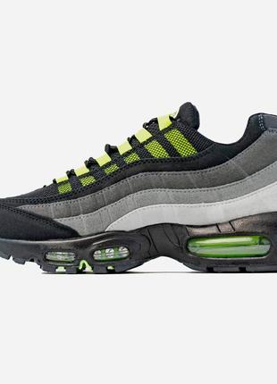 Чоловічі кросівки nike air max 95 black grey green⚡️5 фото