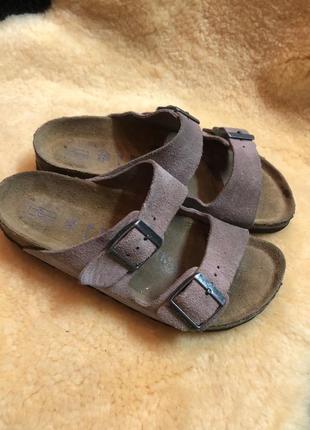 #22 birkenstock  шлепанці замша