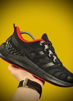 Мужские кроссовки adidas climacool ventania black &amp; red👟2 фото