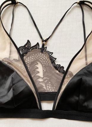 Невероятный бюстгальтер victoria’s secret unlined dragon lace plunge bra с вышивкой дракона на спине, размер м4 фото