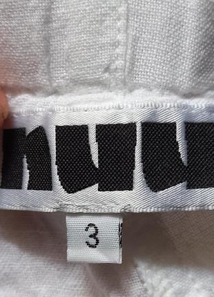 Летние льняные свободные брюки, бриджи «nuu»/германия/color-white.7 фото