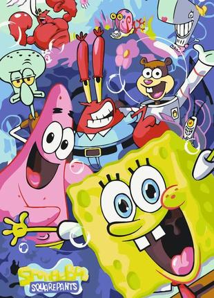Картина за номерами губка боб. мультфільми lw 33181 фото