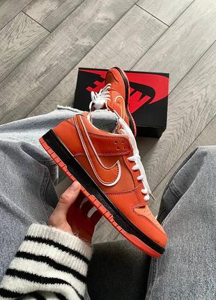 Мужские кроссовки nike sb dunk low concepts x orange lobster