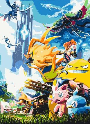 Картина за номерами покемони palworld lw 3326