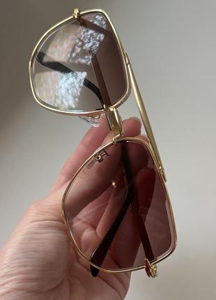 Сонячні окуляри з коричневою лінзою/ окуляри з тонкою оправою4 фото