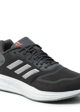 Беговая обувь adidas duramo 10 gw8346 grey six/silver metallic/turbo8 фото