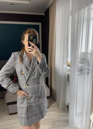Сукня жакет у клітинку / гусяча лапка