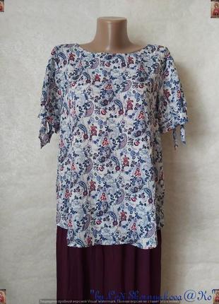 Новая симпатичная блуза со 100 % вискозы в яркий этно орнамент, размер л-ка