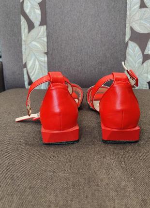 Босоножки боссоножки сандалии красные 34,35 размер6 фото