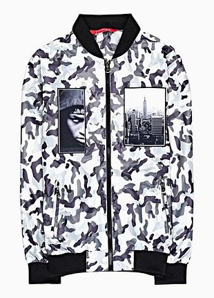 Бомбер з камуфляжним принтом gate wear