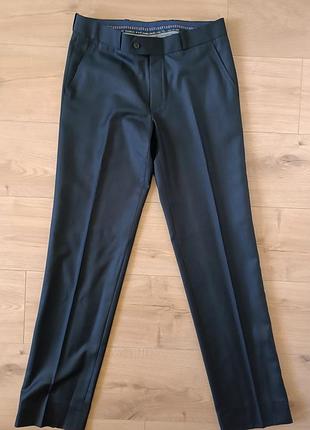 Мужские классические брюки отличного качества / темно - синие мужские брюки / шерсть