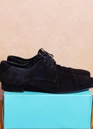 Мужские классические туфли из натуральной замши, heyraud (франция).