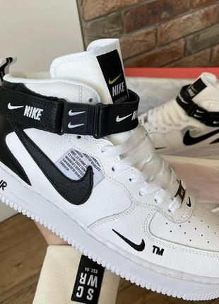 Кроссовки nike air force 1 high black white1 фото