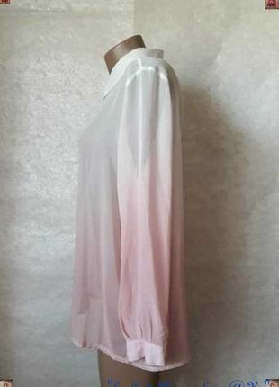Фірмова select нова блуза "амбре" у ніжному біло-рожевому відтінку, розмір л-хл3 фото