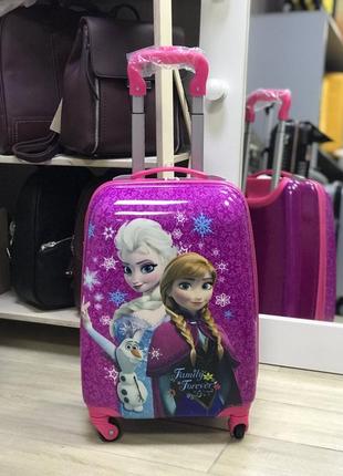 Уценка! детский пластиковый чемодан фиолетовый холодное сердце для девочки