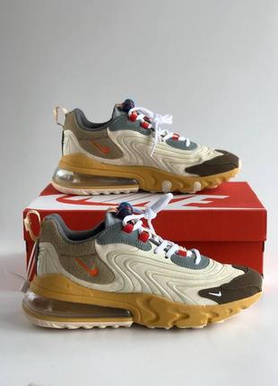 Крутые кроссовки nike air max 270 react travis scott yellow