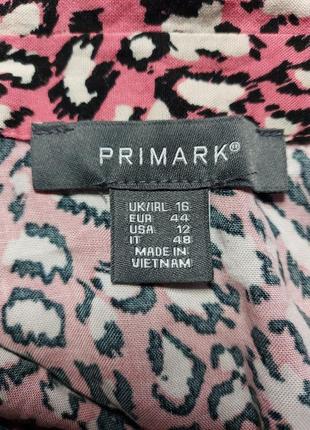 Вискозная блузка рубашка primark принт леопард4 фото