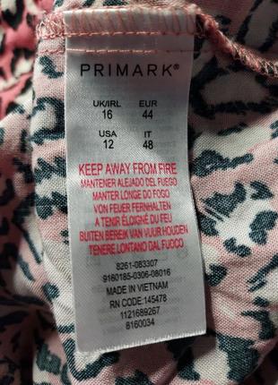 Вискозная блузка рубашка primark принт леопард5 фото