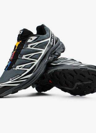 Salomon xt-6 gtx 'black silver'4 фото