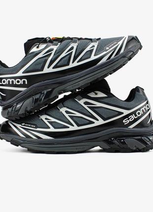 Salomon xt-6 gtx 'black silver'3 фото