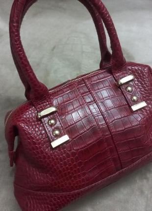 Сумка багет кожаная женская m&s collection индии
