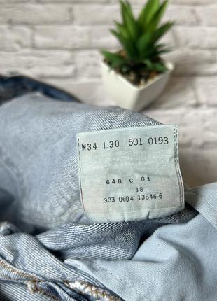 Чоловічі класичні джинси levis 501 blue stonewash original 34/305 фото