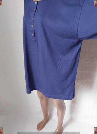Фірмова wolford простора блуза на 50% бавовна і 50% віскоза в синьому, розмір 6-7хл5 фото
