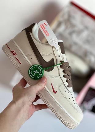 Nike air force 1 low'white/ale brown кроссовки