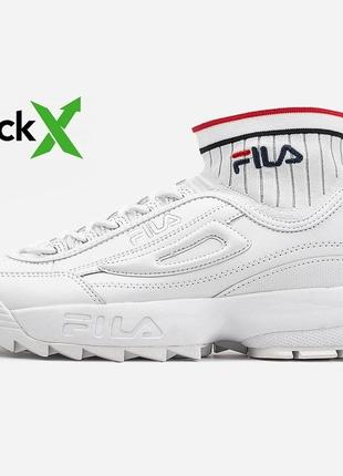 Оберіть стильні кросівки fila disruptor 2 socks white 37