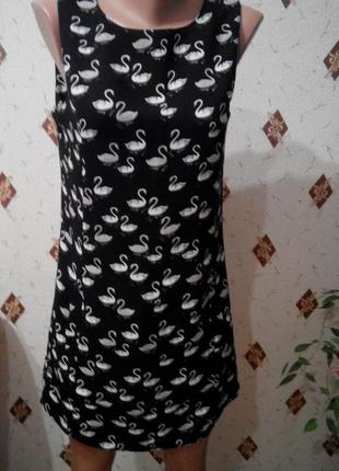 Сукня прямого крою з фламінго