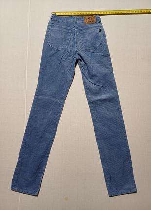 Штани вельветові vintage талія 62 см  c 17 jeans сіросині made in france1 фото