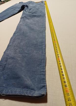 Штани вельветові vintage талія 62 см  c 17 jeans сіросині made in france7 фото