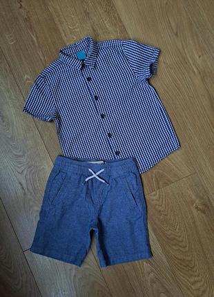 Летний набор для мальчика/шорты/рубашка с коротким рукавом для мальчика2 фото