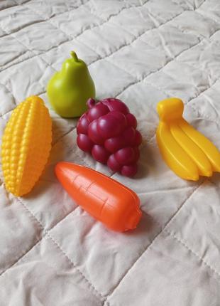 Пластикові фрукти з твердого пластику 5 шт2 фото