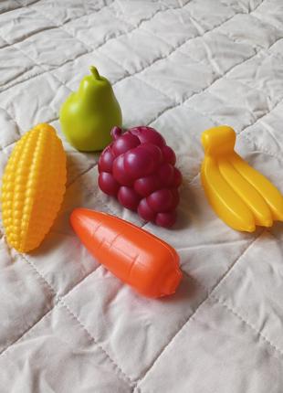 Пластиковые фрукты из твердого пластика 5 шт