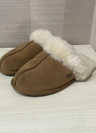 Ugg! оригинал, тапочки шлепанки комнатные на овчине, натуральная...3 фото