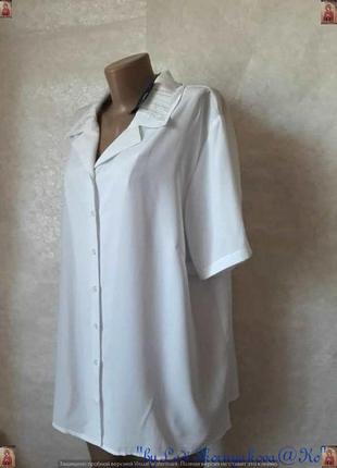 Нова з биркою білосніжна базова блуза з прикрашеним коміром, розмір 5хл-6хл4 фото