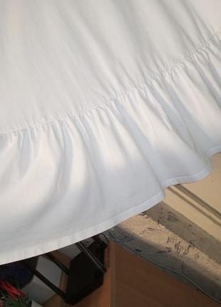 Натуральна-бабовна,біла блузка-футболка з воланом,мега батал,asos7 фото