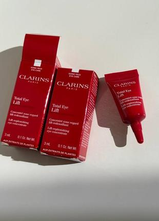 Відновлювальний концентрат для шкіри навколо очей clarins total eye lift мініатюра 3ml