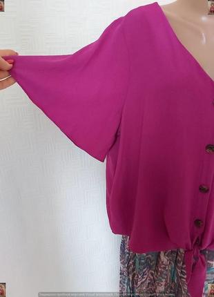 Фірмова bonmarche стильна ошатна блуза в соковитий фіолетовий колір, розмір 5хл5 фото