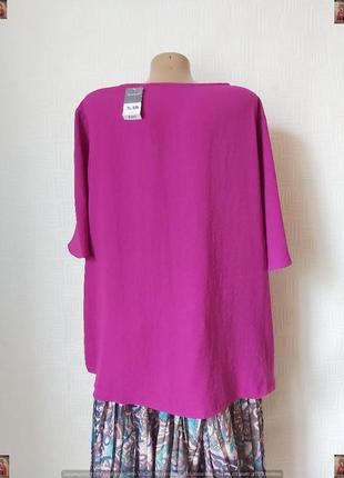 Фірмова bonmarche стильна ошатна блуза в соковитий фіолетовий колір, розмір 5хл2 фото