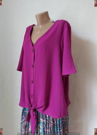 Фірмова bonmarche стильна ошатна блуза в соковитий фіолетовий колір, розмір 5хл4 фото
