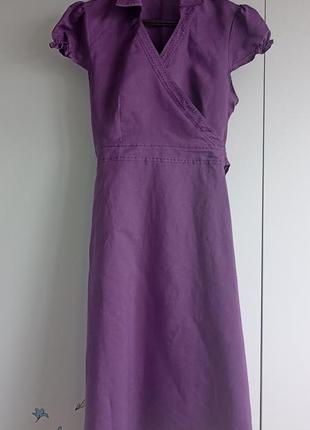 Фіолетова сукня льон р.л2 фото