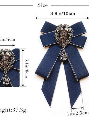 Метелик краватка бантик чорний брошка