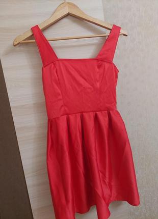 Мини платье, красный,размер s1 фото