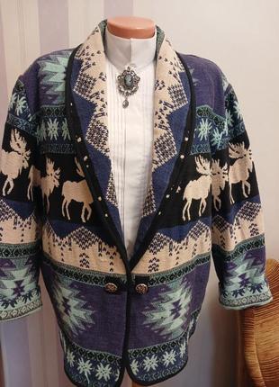 Объемный жакет пиджак двубортный винтажный8 фото
