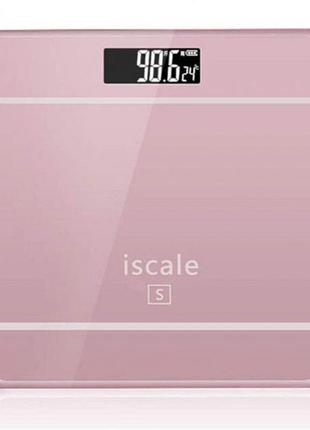 Ваги для підлоги електронні iscale 2017d 180кг (0,1кг) з температурою ваги для підлоги 180 кг. колір: рожевий1 фото
