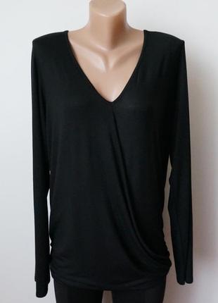 Базовая чёрная трикотажная блуза pink clove размер 20